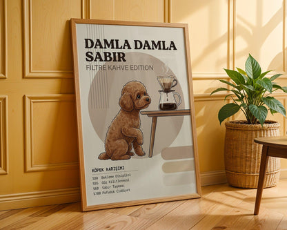 Kişiye Özel 'Woof' Köpek & Kokteyl Posteri