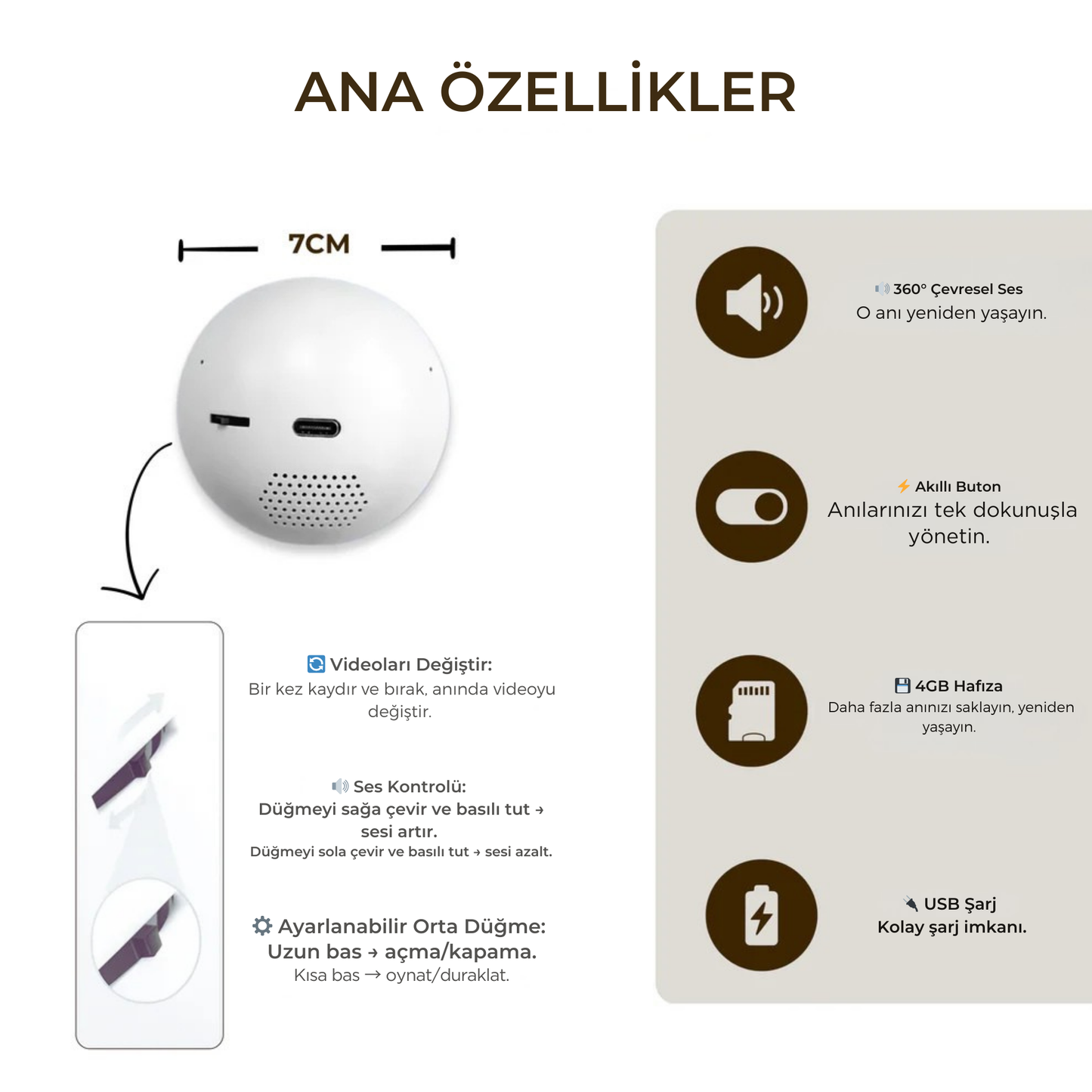 Tashra Kişiselleştirilebilir Cam Küre