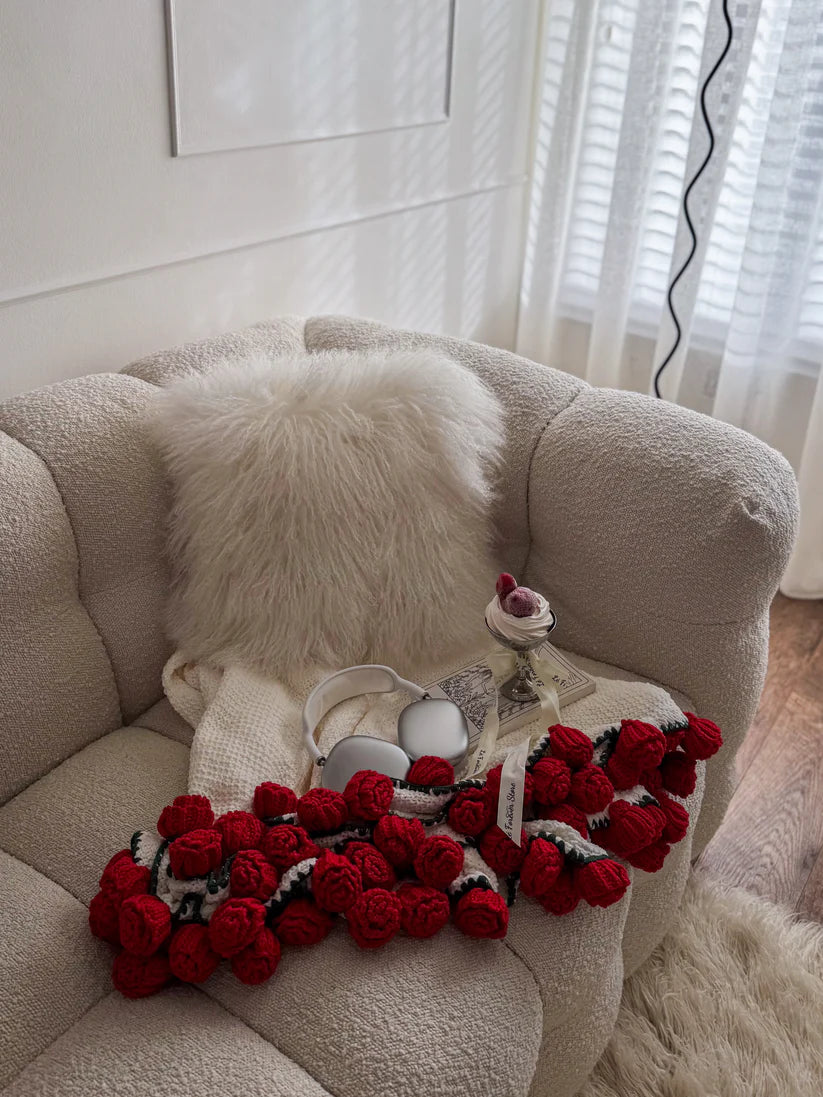 Tashra Premium Örgü Buket Battaniye  (Özel El Yapımı)